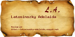 Latosinszky Adelaida névjegykártya